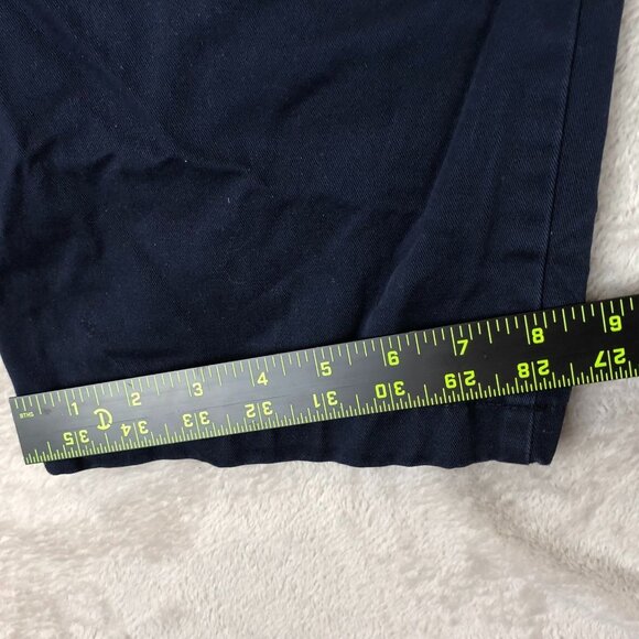 Lands' End Mens Pants Size 38 Traditional Fit Chino Khaki Straight Casual Navy - Picture 5 of 10